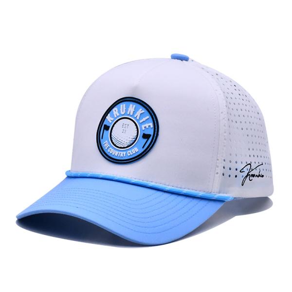 Structured Crown Embroidered Baseball Caps 26.77 Inches Curved Visor