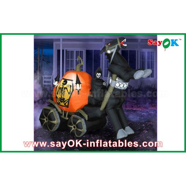 Black Oxford Cloth Halloween Yard Inflatable Decorations Motorcycle Inflatable Shape