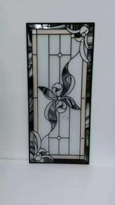 decorative stained glass panel with patina caming for USA