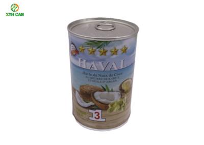 O folha de Flandres redondo do material de embalagem da lata de lata da impressão feita sob encomenda pode para o óleo de coco