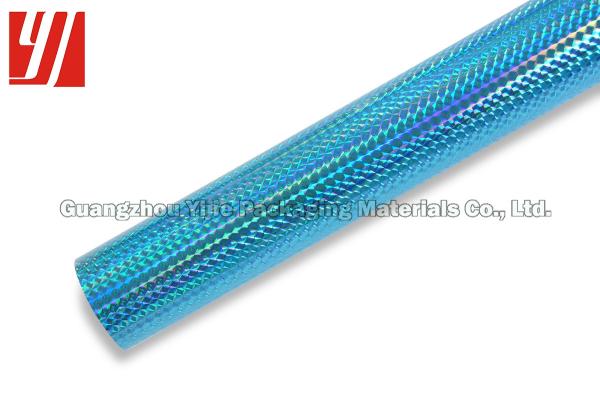OEM gravado do teste padrão folha holográfica azul de 12 mícrons