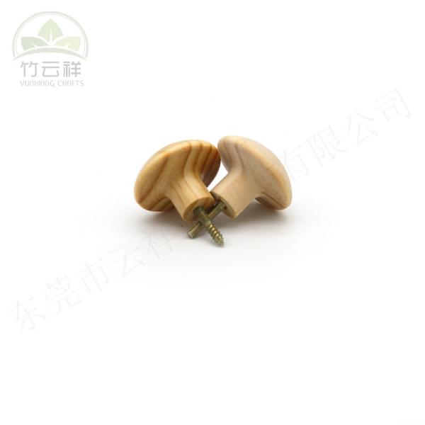 Mushroom Style Handle with Screw Wholesale Wooden Knob Cabinet
