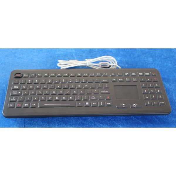 Красный цвет осветил 108 клавиатуру ruggedized ключами полную с touchpad для медицинской