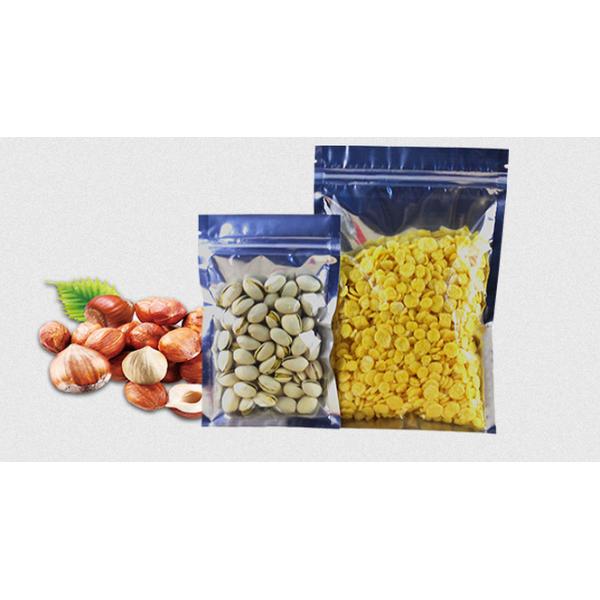 Flat Bottom Stand Up Zip Lock Pouch Gravure Printing For Snack / Dog Food