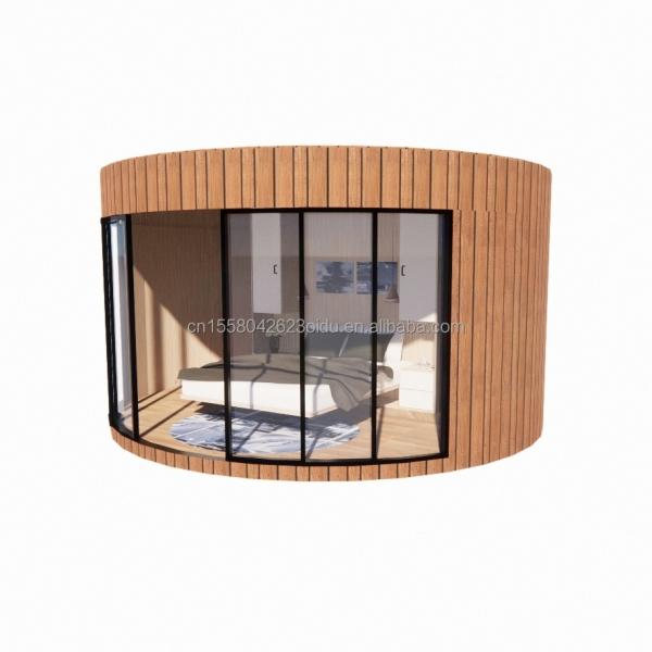 Modern Design Light Luxury Large Capacity Modular Round Tiny House Assembled with Light Steel and Sandwich Panel Material