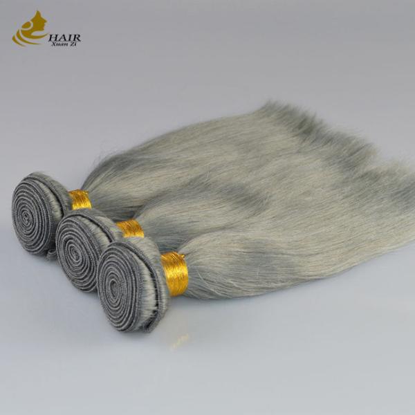 100% Virgin Ombre Human Hair Extensions Invisi Tape gray