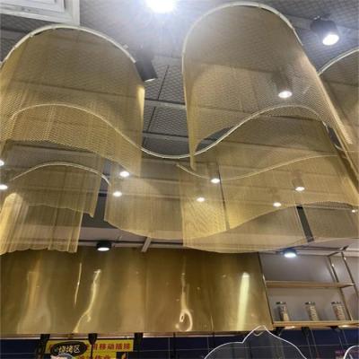 装飾用アルミニウム金属装飾暖炉ワイヤー湾曲メッシュウォーターチェーンカーテンウォール建築ドレープ鋼