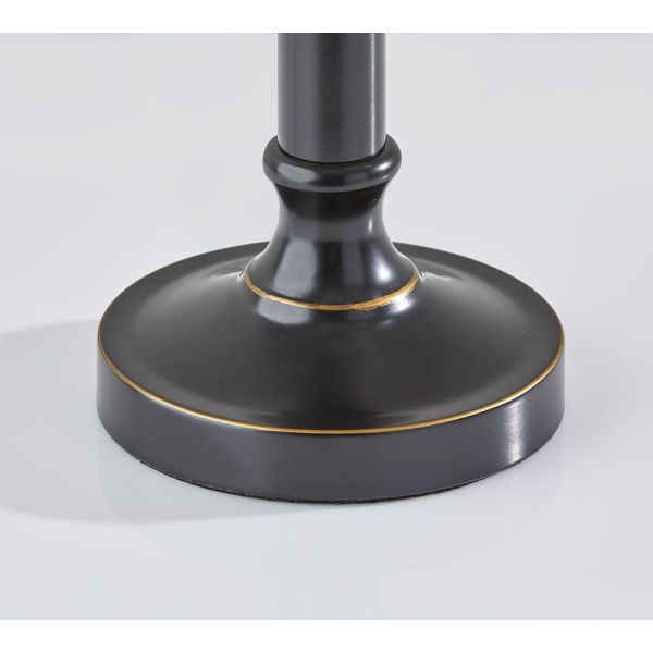 Modern Brass Table Lamp with LED Lighting and Drum Shade for Bedroom Decorative Lighting
