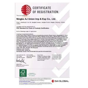 Ningbo Aj Union Imp.& Exp. Co., Ltd. Certifications