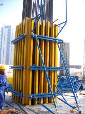 Adjustable Concrete Column Formwork For Square / Rectangle With Vertical Waling