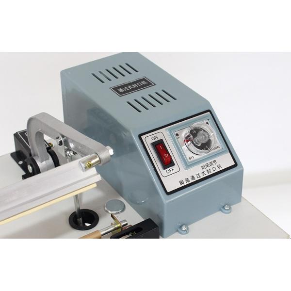 Through Type Foot Pedal Bags Pedal Sealing Machine with Food Grade Cutter and Sealer