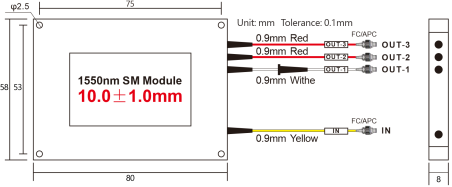 1550nm Single-Mode Cascaded FBT Coupler Module (5/95 & 50/50 Combination, Differential Optical Path Design)