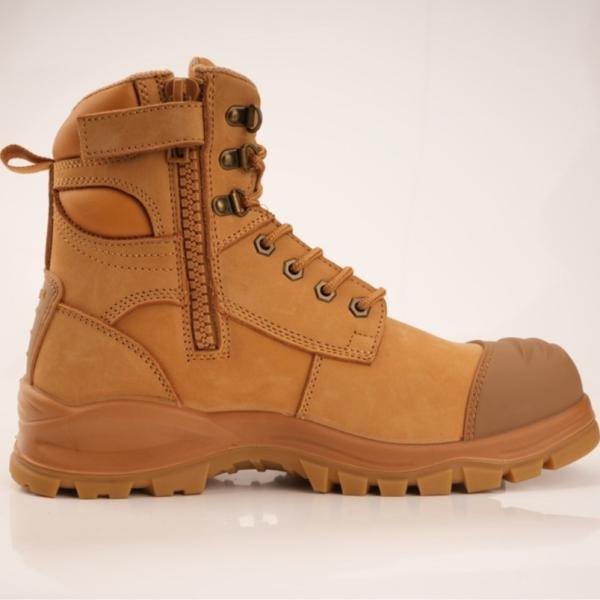 OEM Wheat PU+TPU Wok Shoes Nucuck Safety Boots Steel Toe Steel Midsole Safety Shoes Martin Work Boots