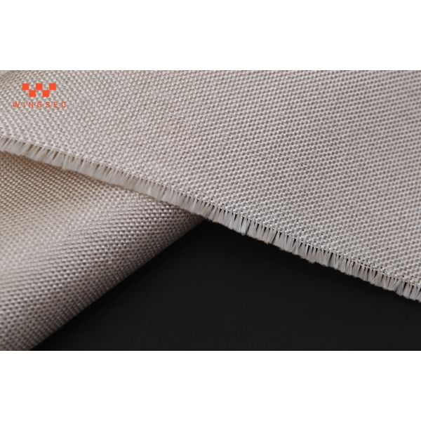 HT2025 0.6mm 600gsm Texturized Expanded Fiberglass Thermal Insulation Roll 40 Inch 550C Industrial Safety Fabric