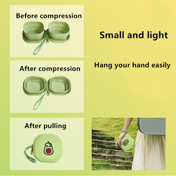 Silicone Accompanying Collapsible Pet Water Bowl For Going Out