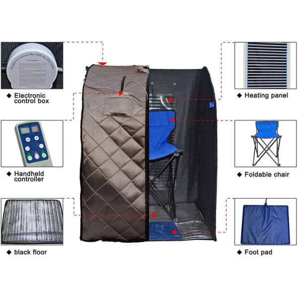 2021 Hot Sales Europe Hot Selling Portable Sauna Smart Infrared Weight Loss Sauna Room Computer Control Panel With Folding Chair