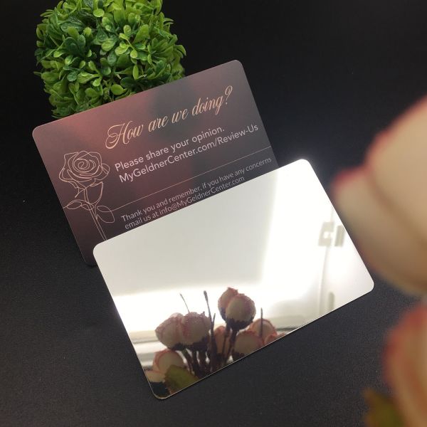 Custom Luxury Unique Thin Cheap Blank Glossy Matte Gold Foil Silver Metallic Hologram Mirror Plastic Business Card With Logo