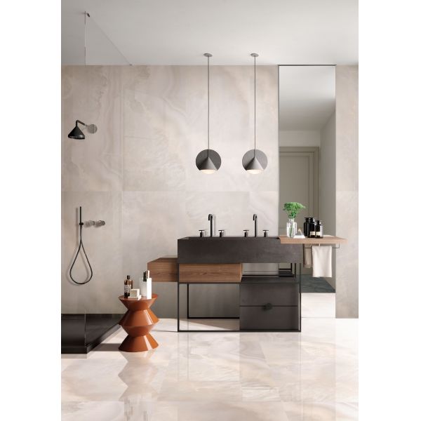 Iranian Agate Porcelain Indoor Tiles Stain Resistance Easy Cleaning For Bathroom