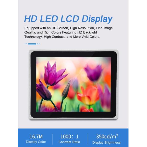 Touch Screen All in One Pc 15 Inch Ips Capacitive Professional Embedded Industrial Control Display