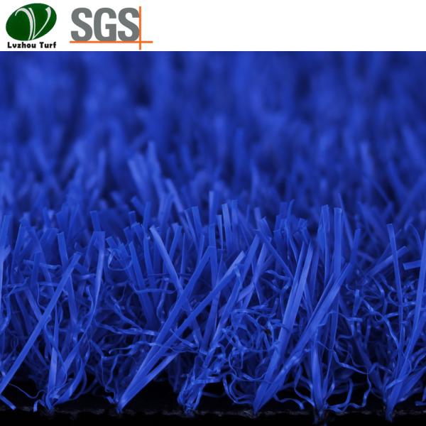 Indoor Outdoor Artificial Turf Blue Synthetic Grass Carpet Garden Landscaping