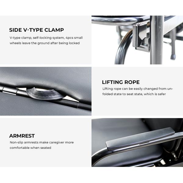 Foldable Patient Sleeping Reception Hospital Bedside Chairs