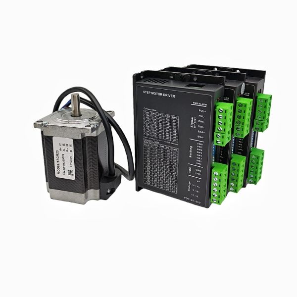 57CM23 Nema23 Stepper Motor Kit with DM542 Driver 2.3Nm Holding Torque 4.2A Peak Current and 25600 Steps Subdivision for CNC Machines