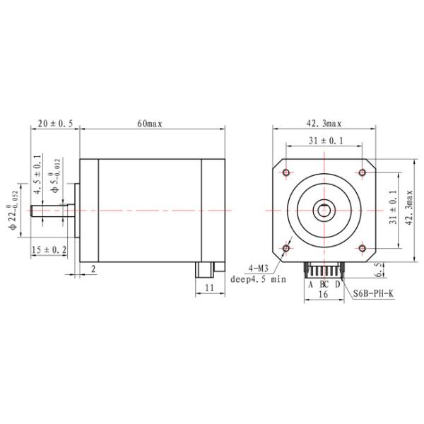 руководство Stepper мотора 4 NEMA 17 2.5A 1.1N.M для принтера CNC 3D DIY