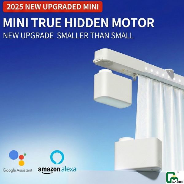 Quiet Brushless 3/4/5 Wire Curtain Motor Automation RF433 Remote Control Drapery System