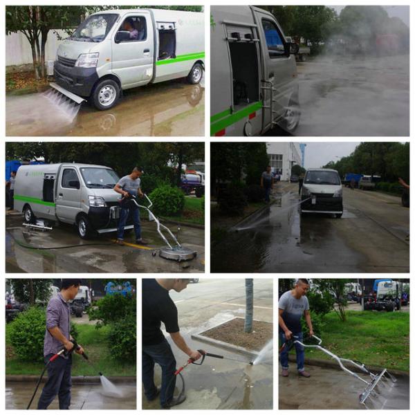 Mini High Pressure Washing Truck For Road Washing and Jetting Sewer 1000 Liters