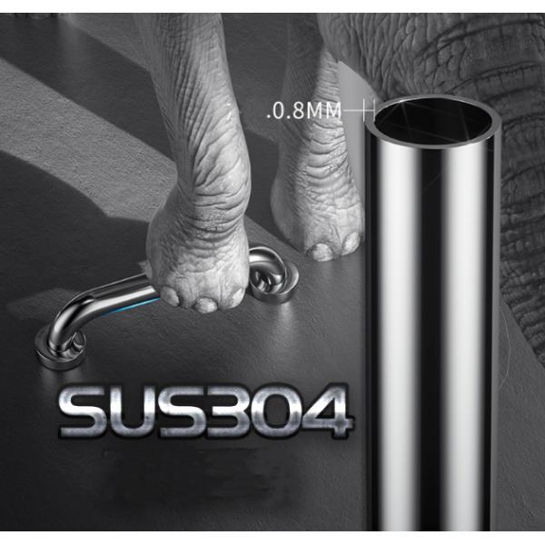 25X300mm Chrome Surface Finishing Bathroom Toilet Support Grab Bar for Elderly Safety