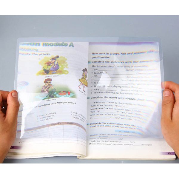 3X Large Size Full Page PVC Plastic Magnifying Sheet, A4 Full Page Handheld Reading Magnifier