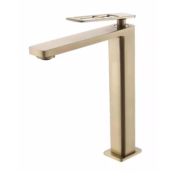 Single Handle Sink Taps for Bathroom Hot Cold Mixer by Lizhen Hwa in Chrome Plating