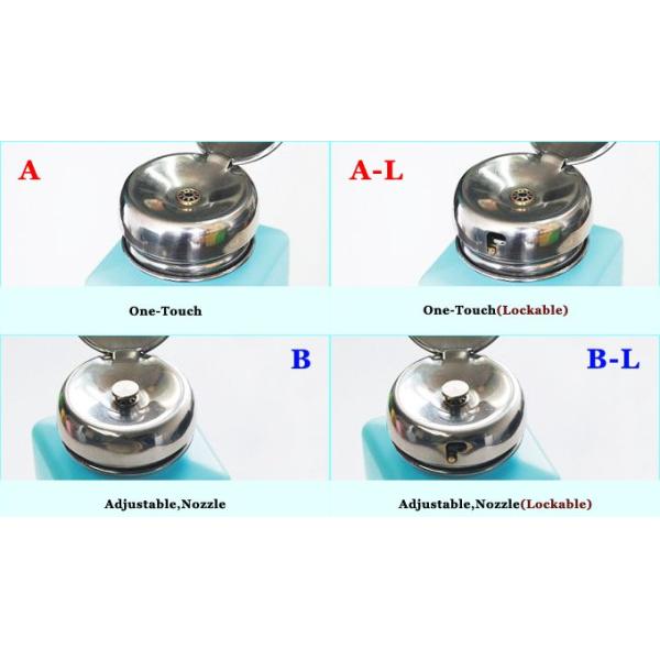 Бутылка прессы распределителя белого голубого HDPE распределителя ESD пинка растворяющая