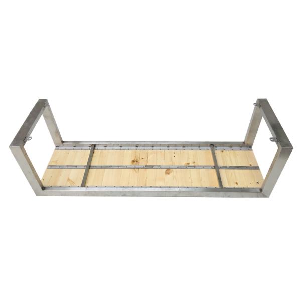 EN840 Certificate L2130mm Metal And Wood Garden Table