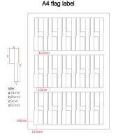 24*84*9*37m 2mil papier synthétique blanc mat étiquette de drapeau pour câble étiquette avec durciture
