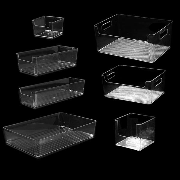 Clear Stackable Storage Bins With Lids, Large Plastic Containers With Handle For Pantry Organizer And Storage,Perfect For Bathroom,Cabinet,Kitchen,Fridge,Closet Organization