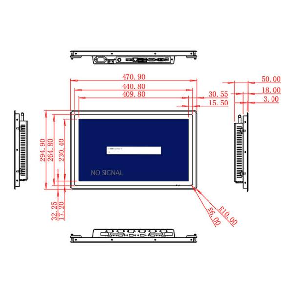 18.5-Inch Compact Screen for Transportation Hubs and Automation Panels