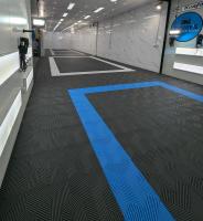 Moderno gris Plástico Cuadrado Modular Interlock Tejas de suelo
