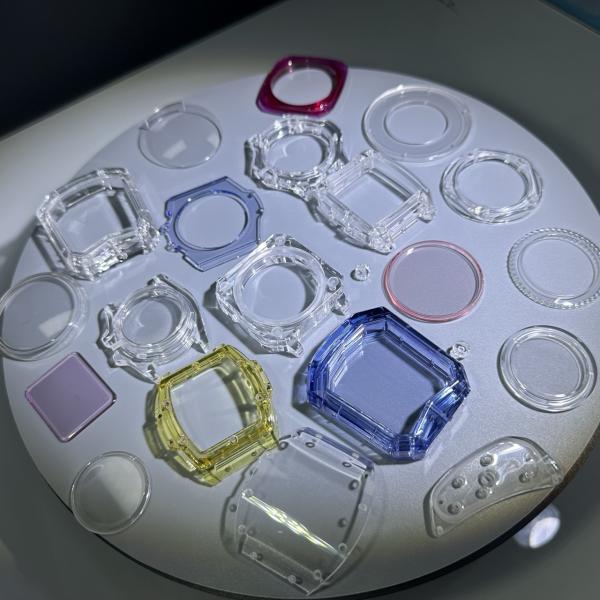 На заказ ETA Сапфир Прозрачный Красный Желтый Синий Розовый Часовой корпус Заднее стекло