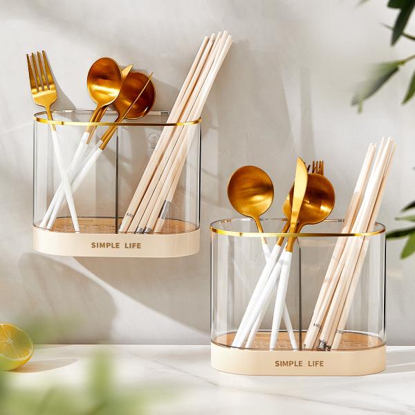 single grid and double grids Kitchen Spoon Fork Chopstick Storage Utensil Holder Organizer