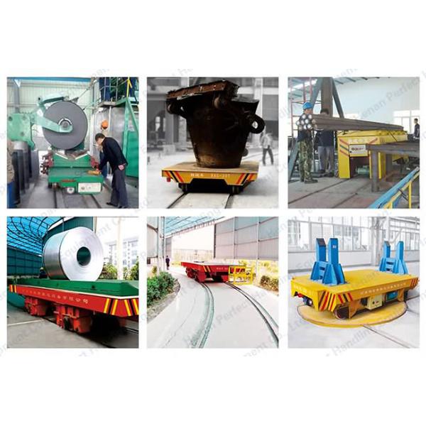 Heavy Duty Material Handling Carts Electric Steel Product Plant Transfer Bogie