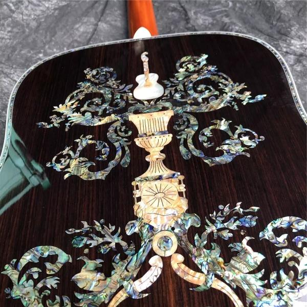 Custom Martin Style Deluxe D-100AA All Solid Wood 41 Inch D Type Spruce Acoustic Guitar Abalone