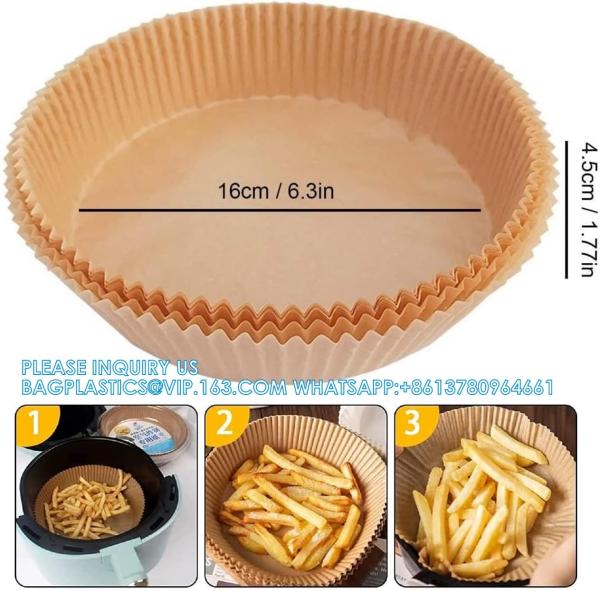 Air Fryer Paper Liners, 100PCS Non-Stick Disposable Liners, Baking Paper For Air Fryer Oil-Proof, Water-Proof