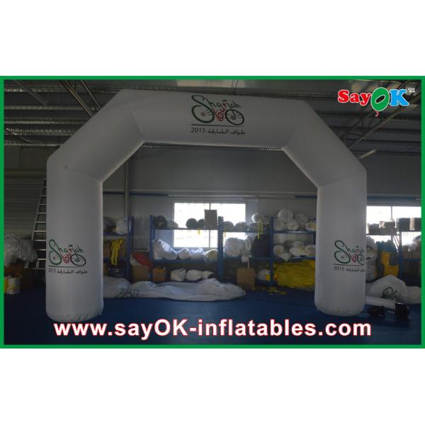 Arco los 6x3m inflable rojo azul del final del comienzo del final del blanco durable inflable del arco con la impresión del logotipo