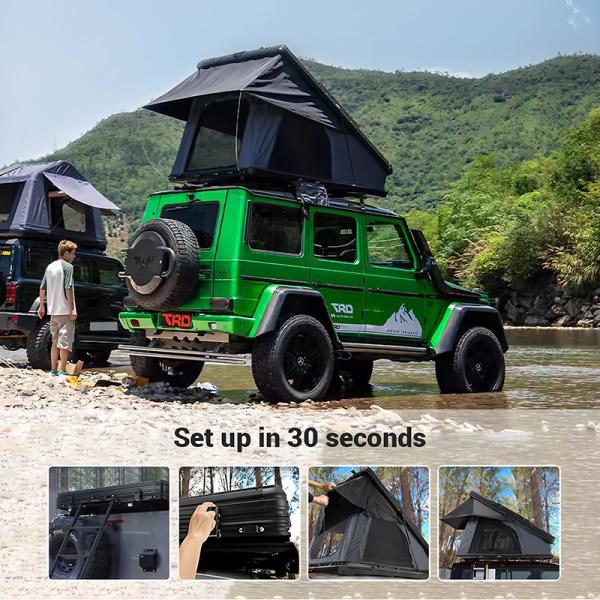 Aluminum Shell Elevated Big Hard Roof Tent 4 Season Car Roof Top Tent 65kg
