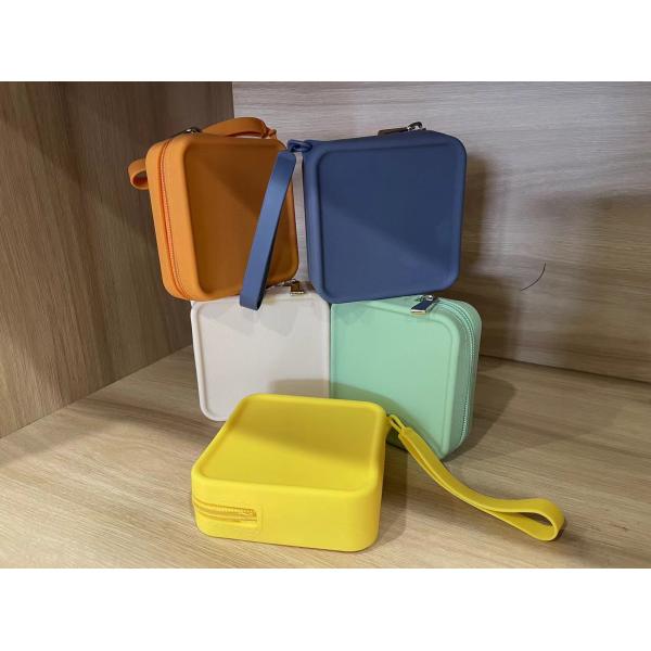 Customized 100% Food Grade Silicone Cosmetic Bag Storage Box for Makeup Accessories