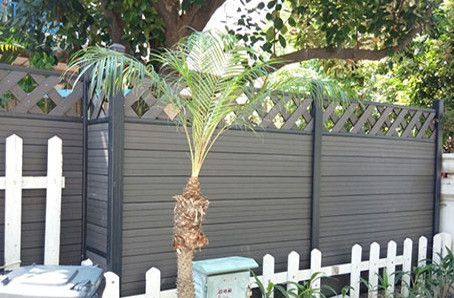                    Matte Finish WPC Fencing Panel Easy Clean for Office Courtyard              