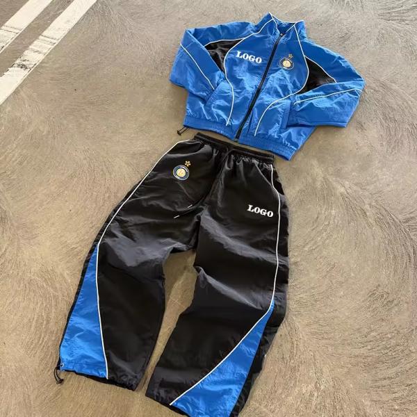 Custom Manufacturers Nylon Jacket and Nylon Tracksuit Pants Joggers 3m Reflective Windbreaker Sweatsuit Tracksuit for Men