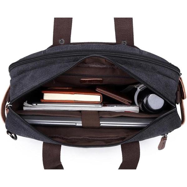 Iron Grey Polyester Laptop Bag With Pockets Drop Resistance Large Capacity
