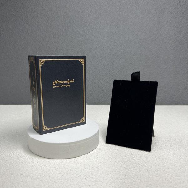 Square Corner Luxury Earring Gift Box Literature Style Foldable Magnetic Gift Box